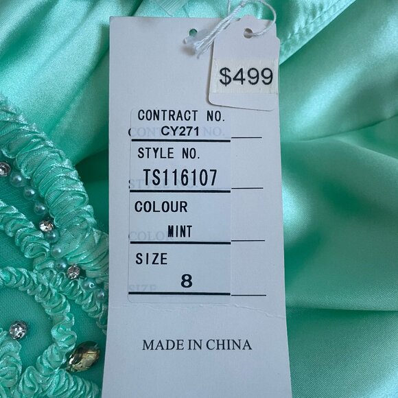 Tony Bowls Mint Embellished Prom Dress - Picture 7 of 8